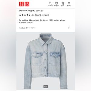 Uniqlo Cropped Jean Jacket